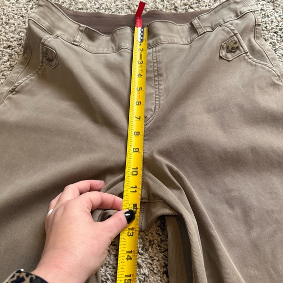 Spanx Twill Wide Leg Crop Pull on High Waist Casual Trouser Pants Womens Large - Picture 11 of 15
